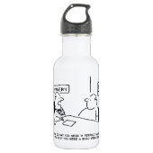 Obesitas Sumo Cartoon Waterfles (Voorkant)