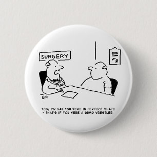 Obesitas Sumo Wrestling Ronde Button 5,7 Cm