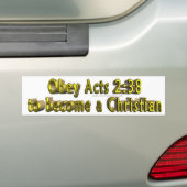 Obey Acts 2:38 Bumpersticker (Op auto)