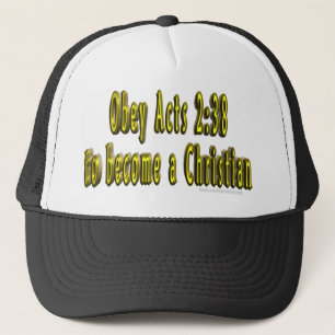 Obey Acts 2:38 om een Christelijk pet te worden