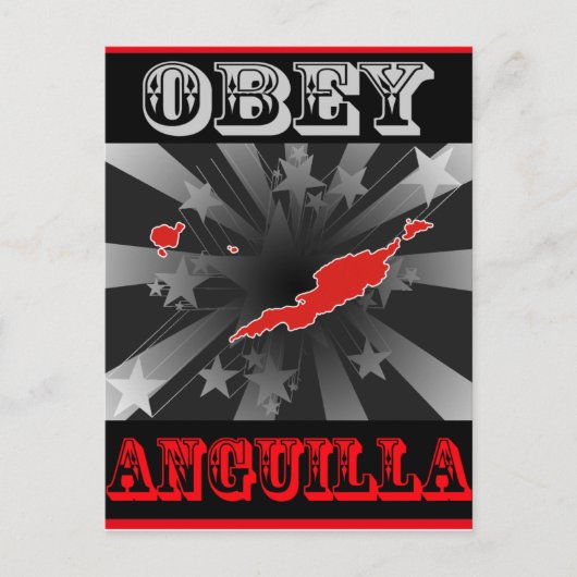 Obey Anguilla Briefkaart (Voorkant)