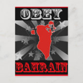 Obey Bahrain Briefkaart (Voorkant)