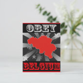 Obey Belgium Briefkaart (Staand voorkant)
