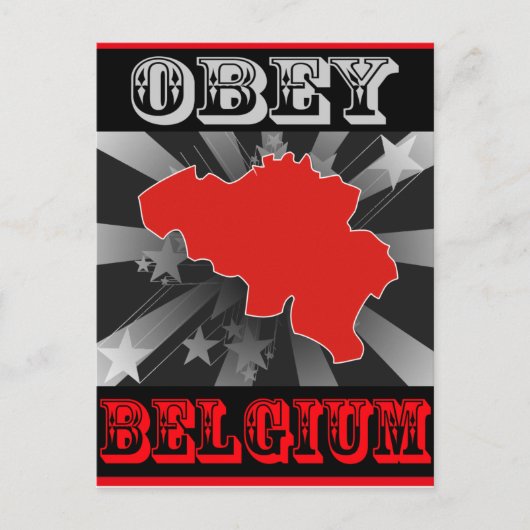 Obey Belgium Briefkaart (Voorkant)