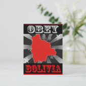 Obey Bolivia Briefkaart (Staand voorkant)