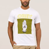 Obey Brainwash Mind Control Illuminati Hand Eye T-shirt (Voorkant)