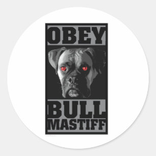 OBEY! BULLMASTIFF RONDE STICKER