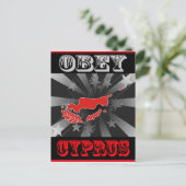 Obey Cyprus Briefkaart (Staand voorkant)