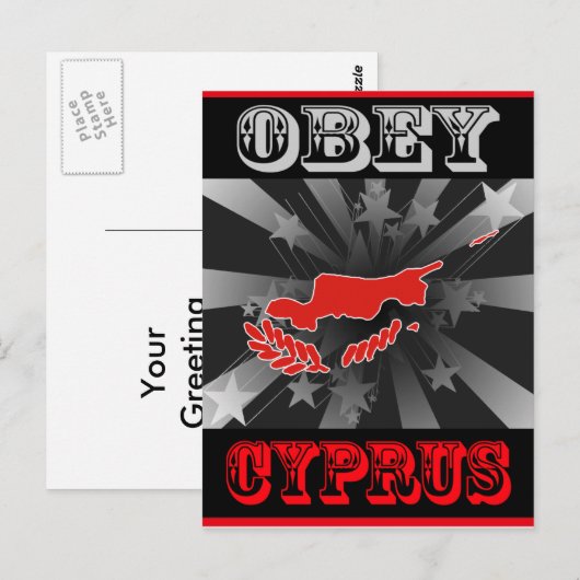 Obey Cyprus Briefkaart (Voorkant / Achterkant)