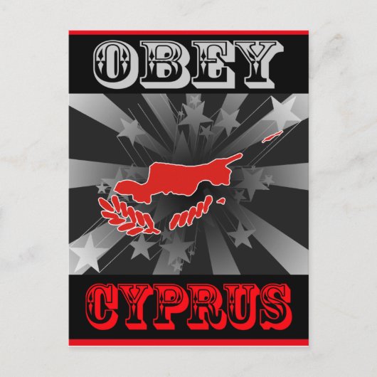 Obey Cyprus Briefkaart (Voorkant)
