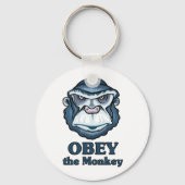 Obey de aap sleutelhanger (Voorkant)