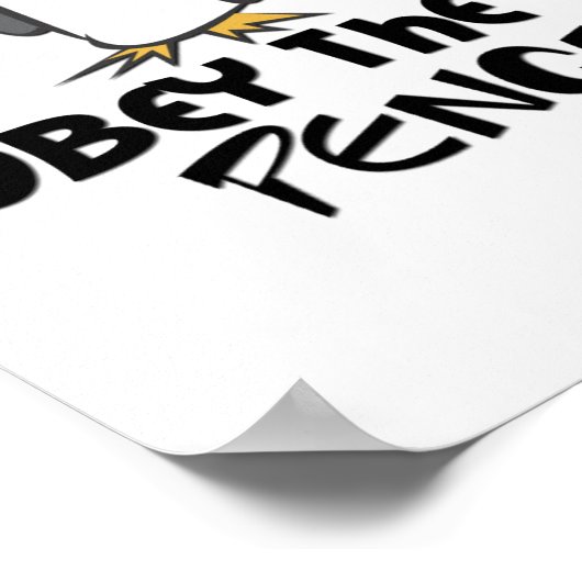 Obey de gekke pinguïns! poster (Hoek)