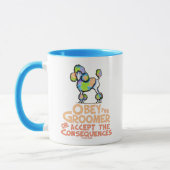 Obey de Groomer Rainbow Poodle Mok (Links)