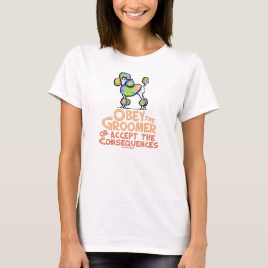Obey de Groomer Rainbow Poodle T-shirt (Voorkant)