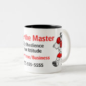 Obey de Master Personalized Dog Trainer Mok (Voorkant rechts)