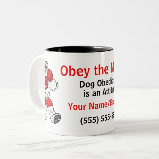 Obey de Master Personalized Dog Trainer Mok (Voorkant links)