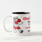 Obey de Master Personalized Dog Trainer Mok (Links)