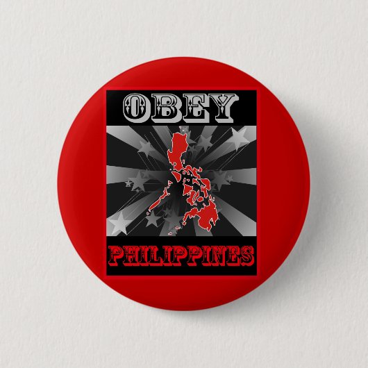 Obey Filipijnen Ronde Button 5,7 Cm (Voorkant)