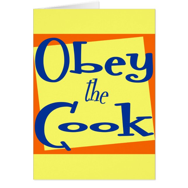 Obey het Gezegde Cook Kitchen (Voorkant)