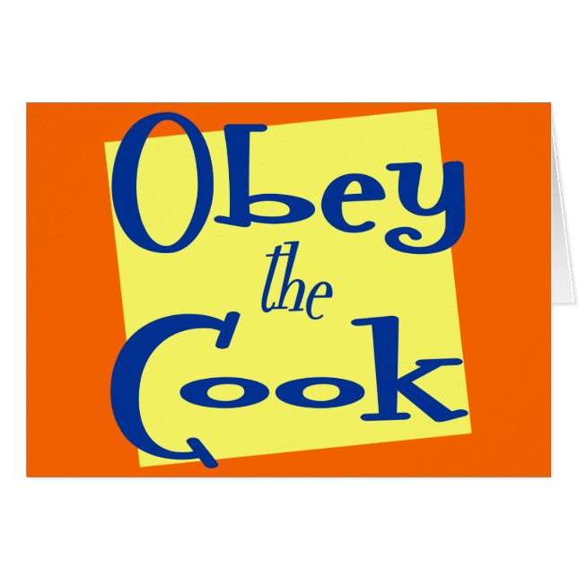 Obey het Gezegde Cook Kitchen (Voorkant Horizontaal)