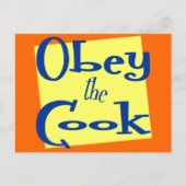 Obey het Gezegde Cook Kitchen Briefkaart (Voorkant)