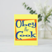 Obey het Gezegde Cook Kitchen Briefkaart (Staand voorkant)