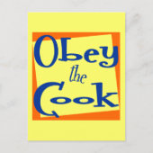 Obey het Gezegde Cook Kitchen Briefkaart (Voorkant)