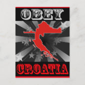 Obey Kroatië Briefkaart (Voorkant)