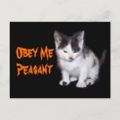 Obey Me Peasant Briefkaart (Voorkant)