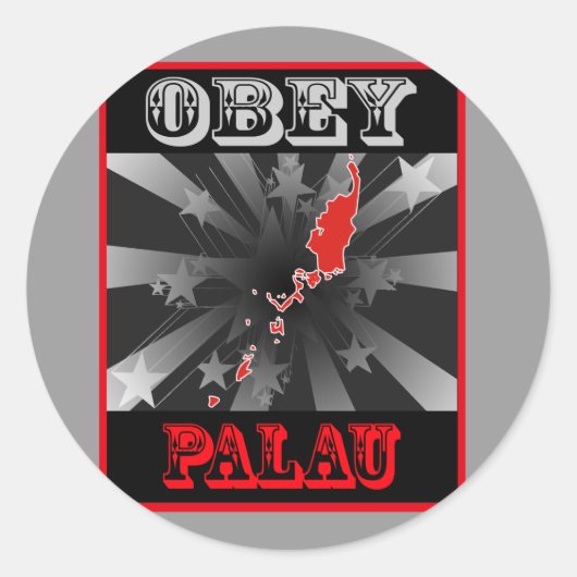 Obey Palau Ronde Sticker (Voorkant)