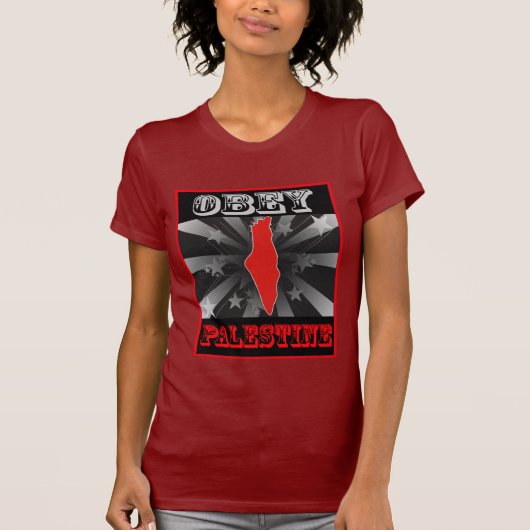 Obey Palestine T-shirt (Voorkant)
