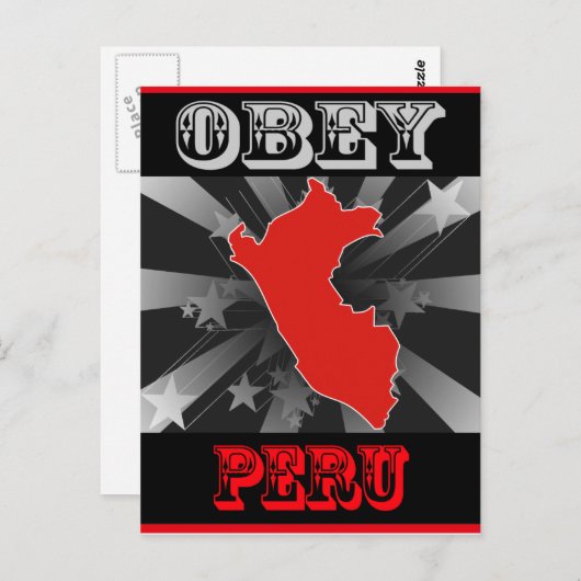 Obey Peru Briefkaart (Voorkant / Achterkant)