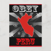 Obey Peru Briefkaart (Voorkant)