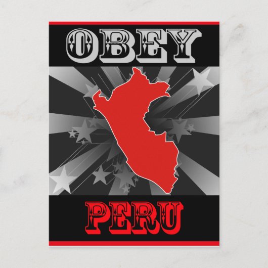 Obey Peru Briefkaart (Voorkant)