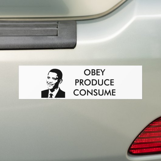 OBEY, PRODUCT, CONSUME BUMPERSTICKER (Op auto)