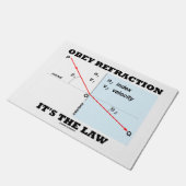 Obey Refraction Het is de Law Snell's Law Physics Deurmat (Schuin)