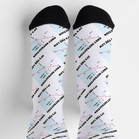 Obey Refraction Het is de Law Snell's Law Physics Sokken (Top)