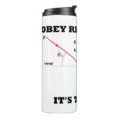 Obey Refraction Het is de Law Snell's Law Physics Thermosbeker (Gedraaid links)
