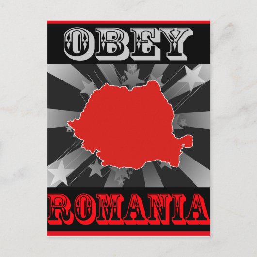 Obey Roemenië Briefkaart (Voorkant)