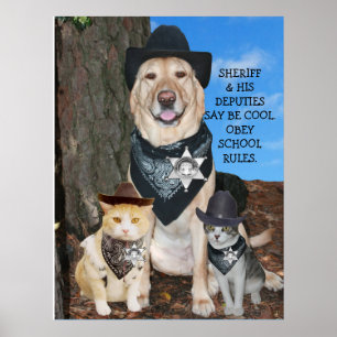 OBEY SCHOOL-REGELS. POSTER