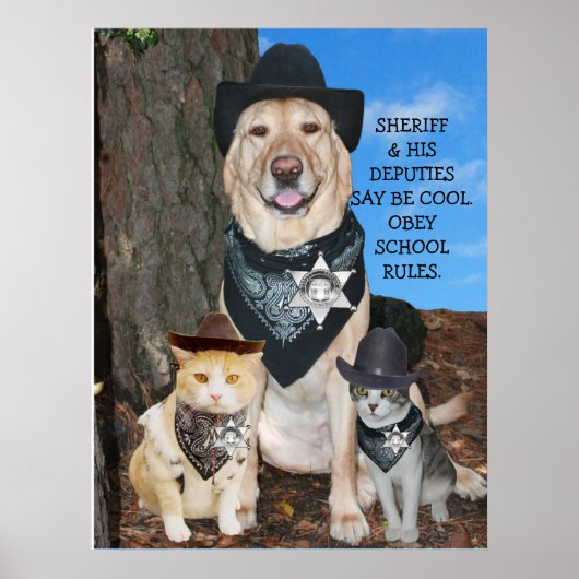 OBEY SCHOOL-REGELS. POSTER (Voorkant)