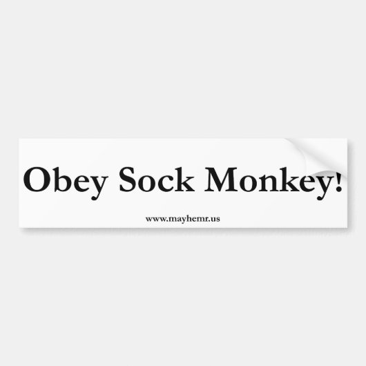 Obey Sock Monkey Bumpersticker (Voorkant)