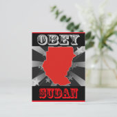 Obey Sudan Briefkaart (Staand voorkant)