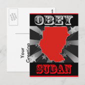 Obey Sudan Briefkaart (Voorkant / Achterkant)