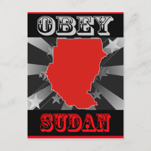 Obey Sudan Briefkaart
