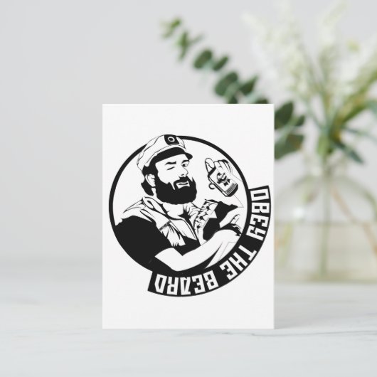Obey the Beard Briefkaart (Staand voorkant)