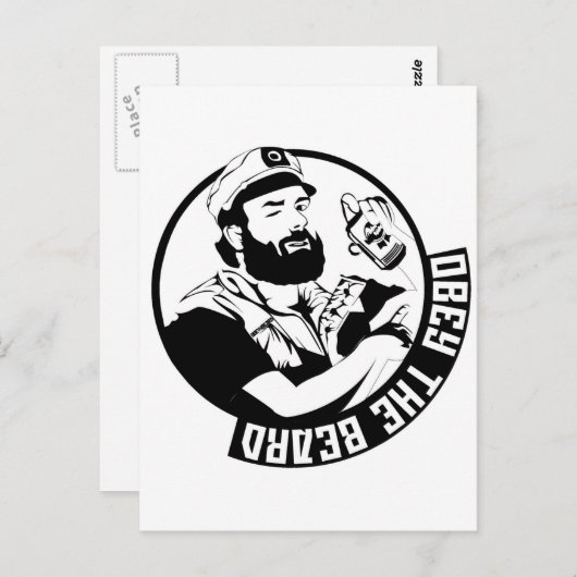 Obey the Beard Briefkaart (Voorkant / Achterkant)