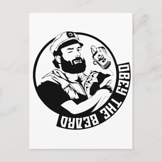 Obey the Beard Briefkaart (Voorkant)