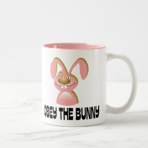 Obey the Bunny Tweekleurige Koffiemok