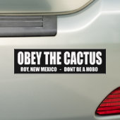 OBEY THE CACTUS - Roy New Mexico van Clownsec Bumpersticker (Op auto)